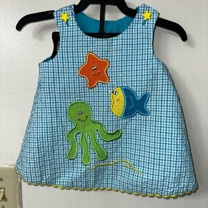 Seersucker Sea Creature Dress